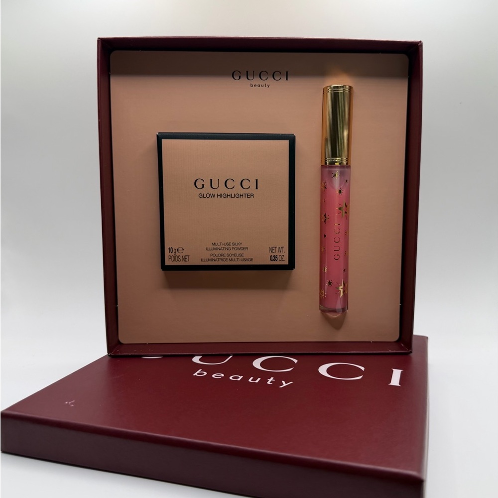 Gucci 2 Piece Glow Highlighter & Lip Gloss Gift Set ($101 value)